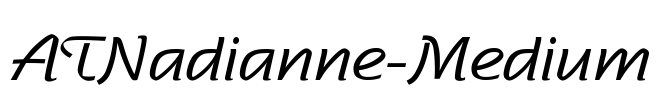 ATNadianne-Medium Font Image