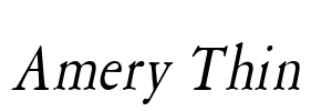 Amery Thin Font Image