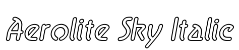 Aerolite Sky Italic Font Image