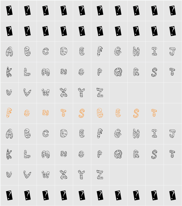 CreamCone Character Map