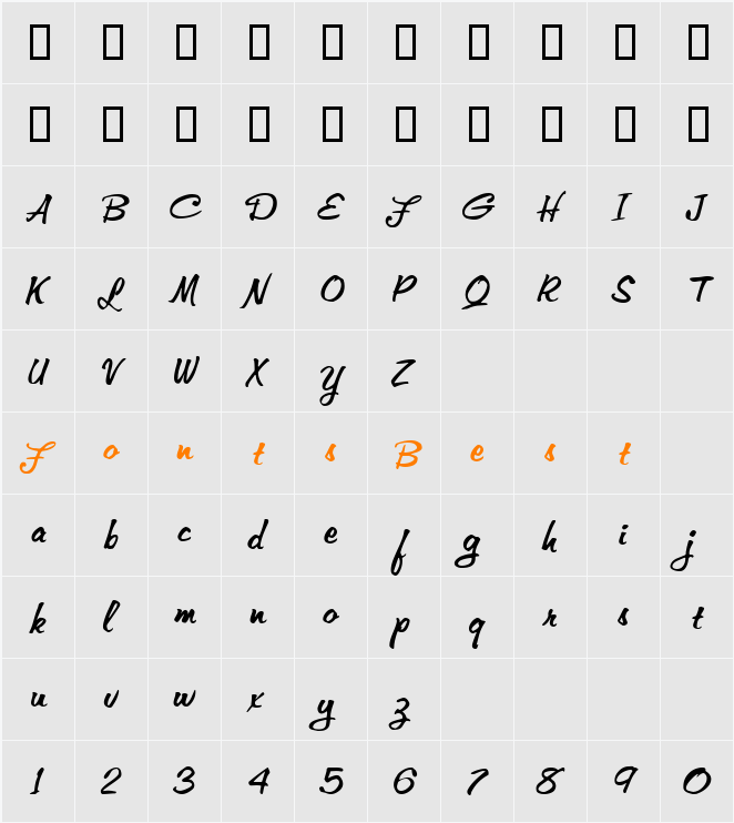 Memo-Extended Character Map