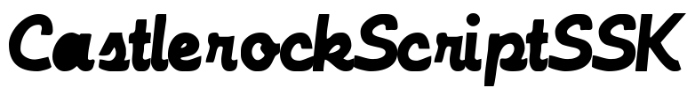 CastlerockScriptSSK Font Image