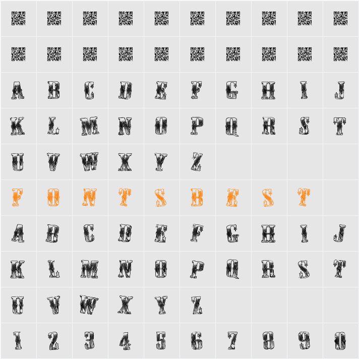 CowboyWould Character Map