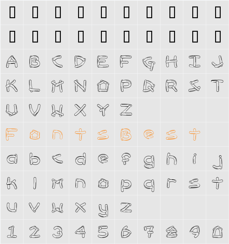 Accent Hotdog Character Map