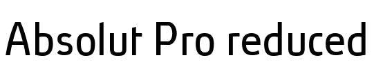 Absolut Pro reduced Font Image