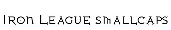 Iron League smallcaps Font Image