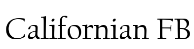 Californian FB Font Image