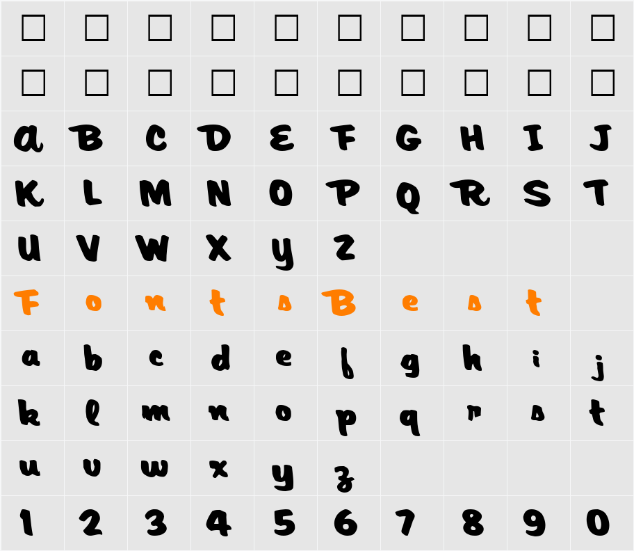 Artis ttnorm Character Map