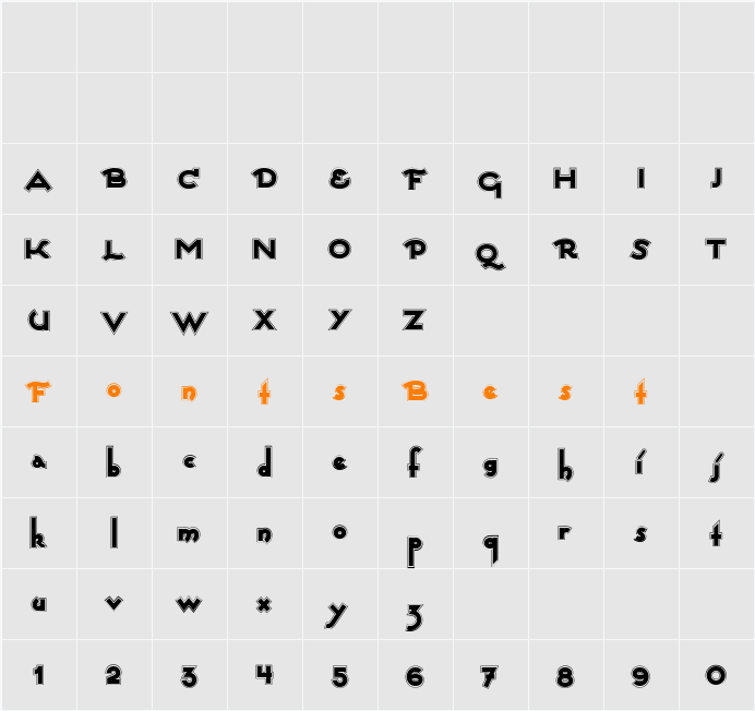 Captain Swabby NF Character Map