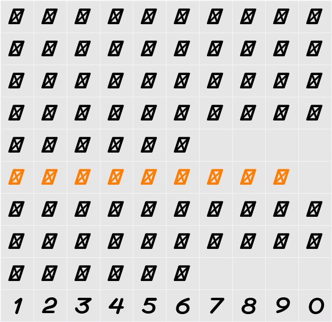 Jacqueline FM Character Map