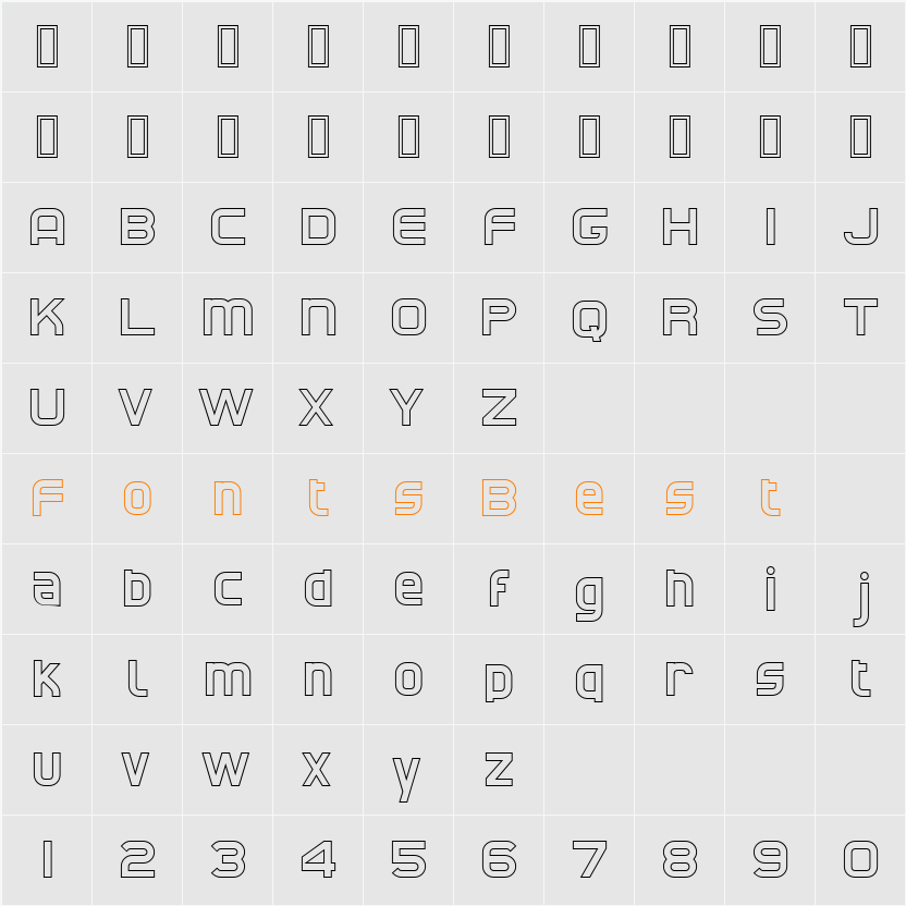 CAT North Licht Character Map