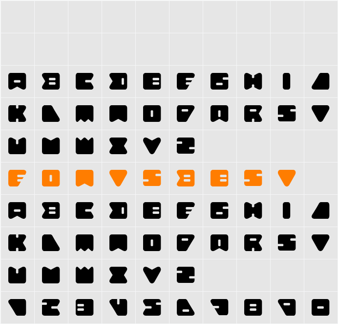 Ameba Character Map