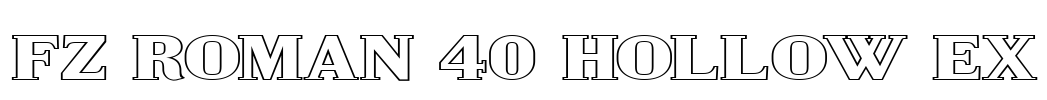 FZ ROMAN 40 HOLLOW EX Font Image