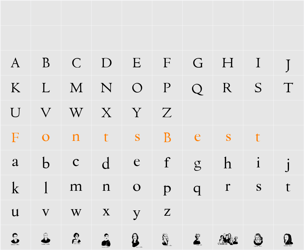 Cullen Character Map