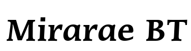 Mirarae BT Font Image