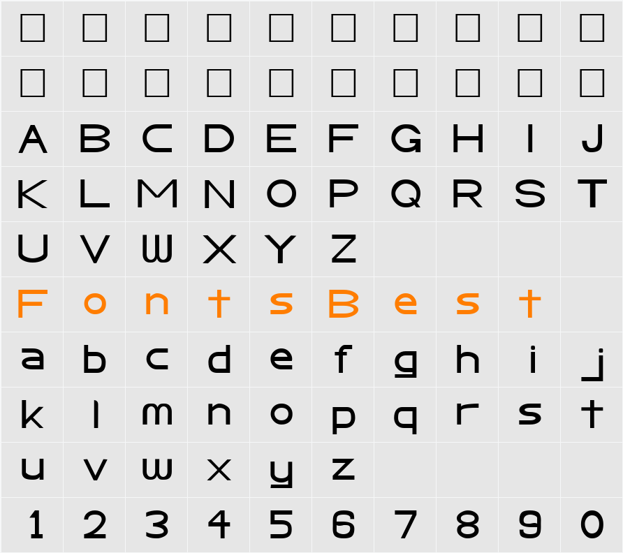 Abtechia Character Map