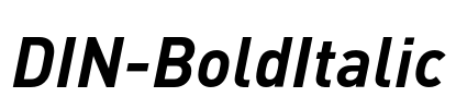 DIN-BoldItalic Font Image