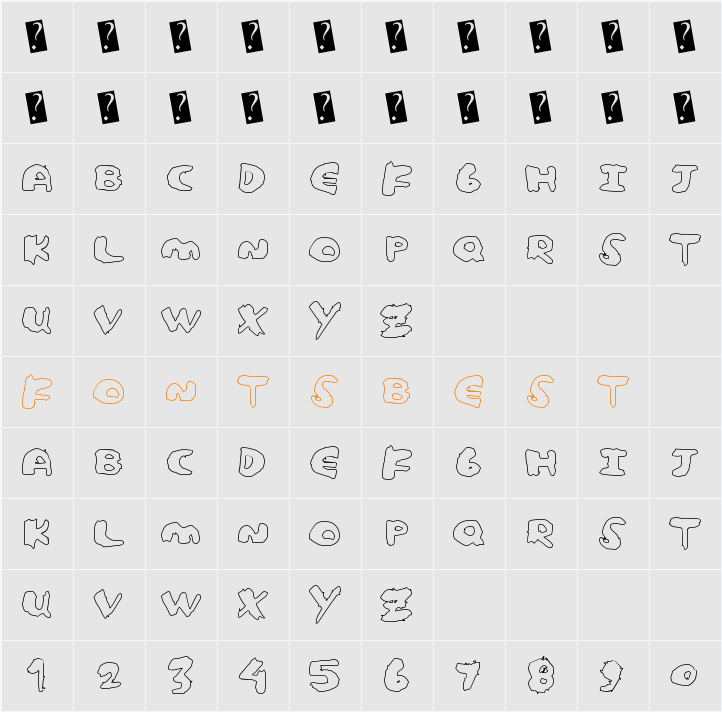 CutoutPoster Character Map