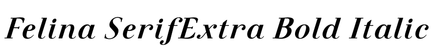 Felina SerifExtra Bold Italic