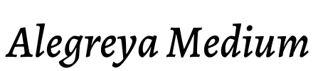 Alegreya Medium Font Image