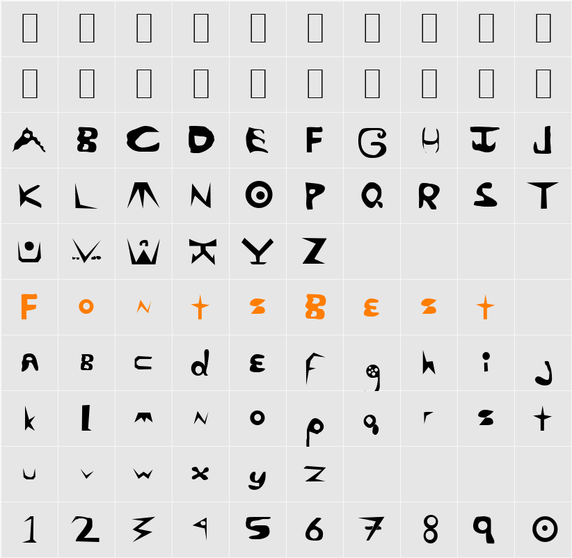 Ala Carte Character Map