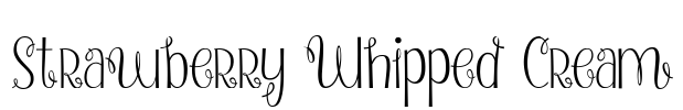 Strawberry Whipped Cream Font Image