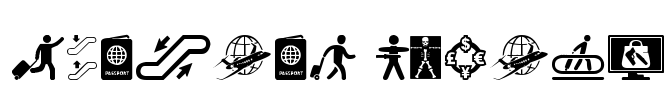 Airport Icons Font Image