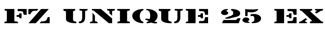 FZ UNIQUE 25 EX Font Image