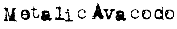 Metalic Avacodo Font Image