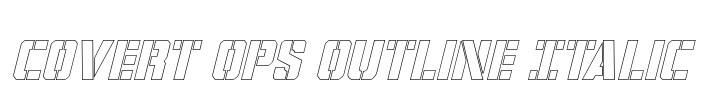 Covert Ops Outline Italic Font Image