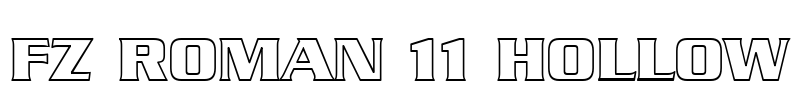 FZ ROMAN 11 HOLLOW Font Image