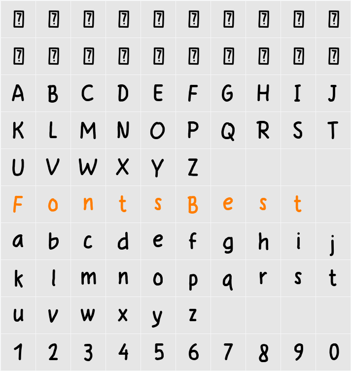 Anysome Character Map