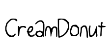 CreamDonut Font Image