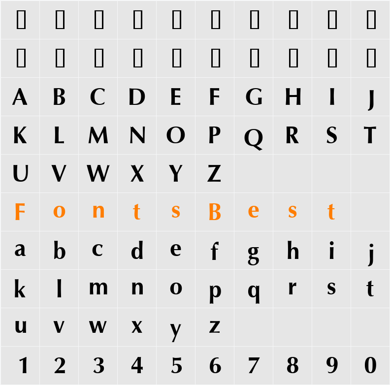 InterfaceSSi Character Map