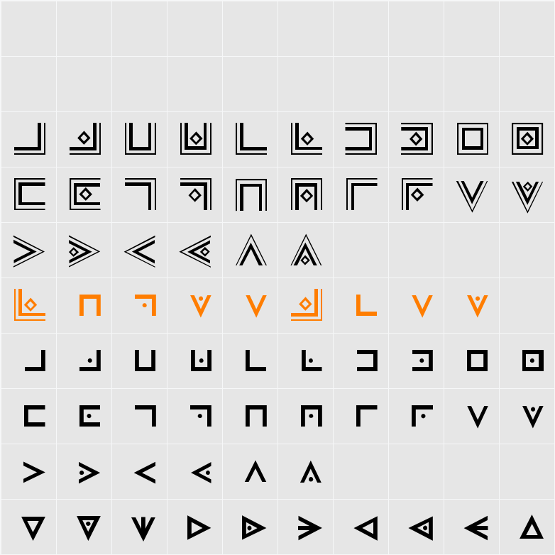 FAM-Code Character Map