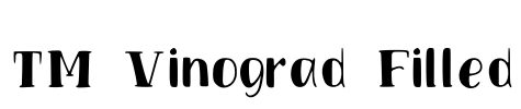 TM Vinograd Filled Font Image