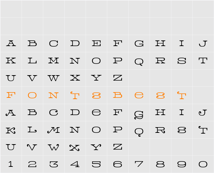 Licedey Character Map