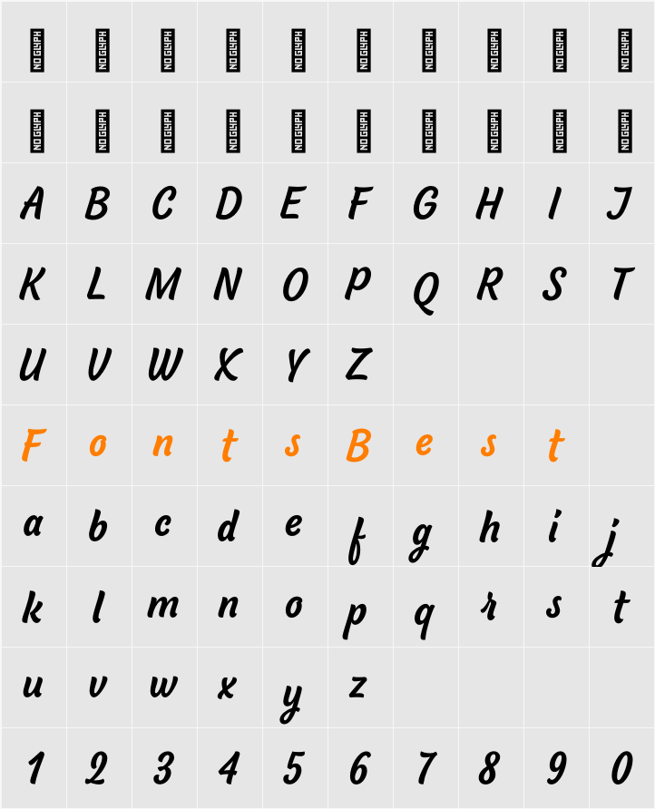 BeachBar Alt SemiBold Character Map