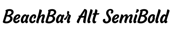 BeachBar Alt SemiBold Font Image