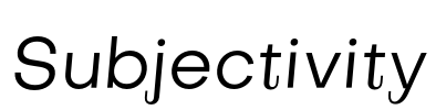 Subjectivity Font Image