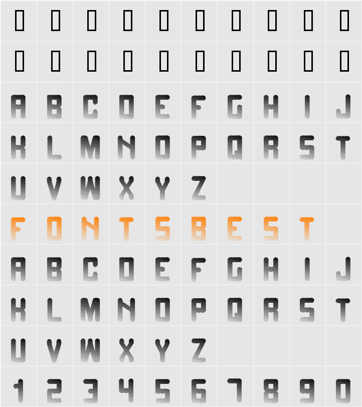 Fade to grey Character Map