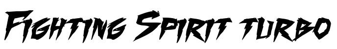 Fighting Spirit turbo Font Image