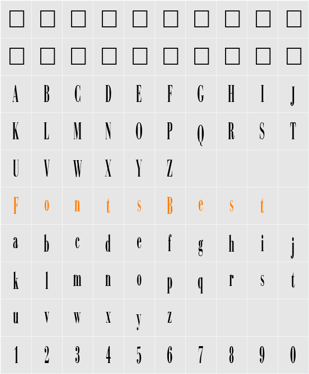 Campagna Character Map