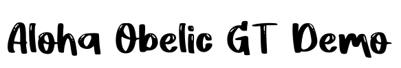 Aloha Obelic GT Demo Font Image