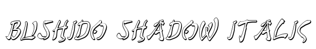 Bushido Shadow Italic Font Image