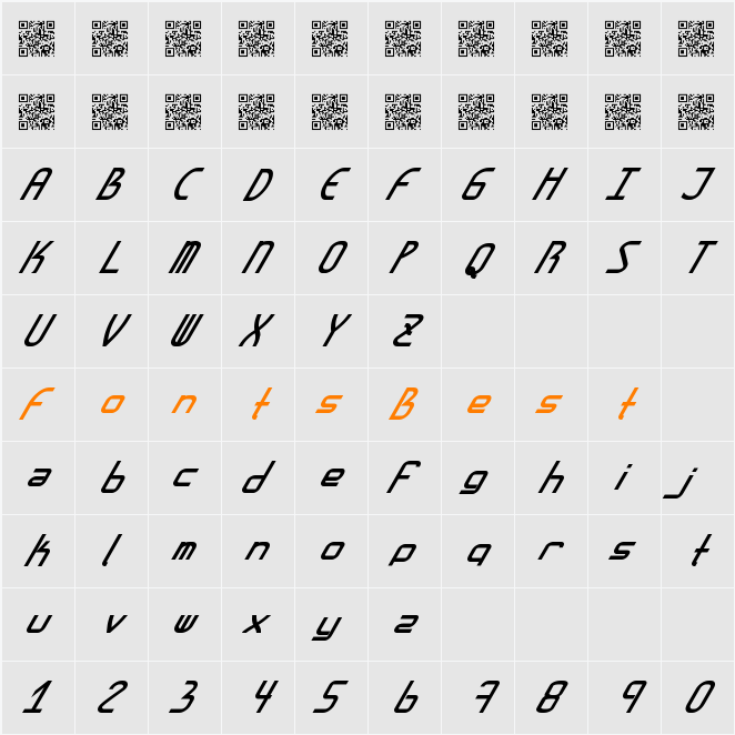 AmplitudesBoldItalic Character Map