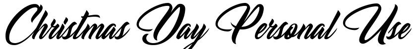 Christmas Day Personal Use Font Image