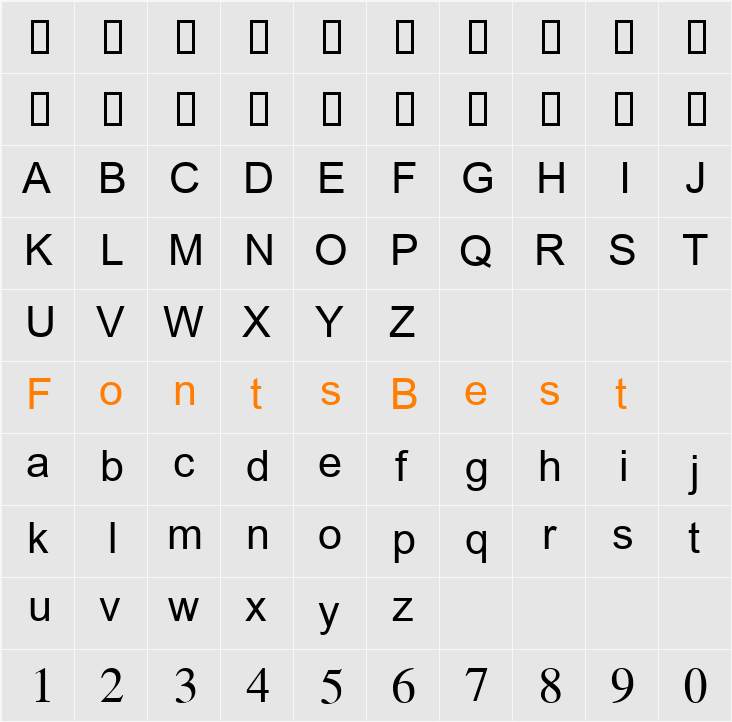 Arabic Transparent Character Map