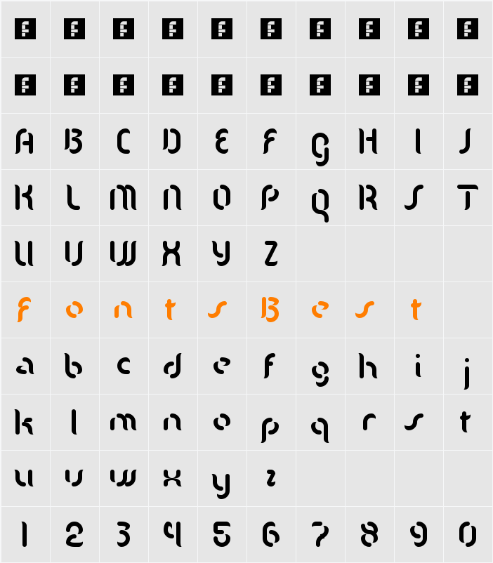 Mgla Character Map