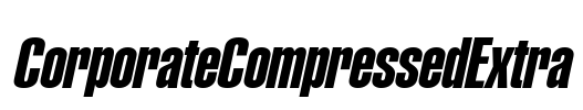 CorporateCompressedExtra Font Image